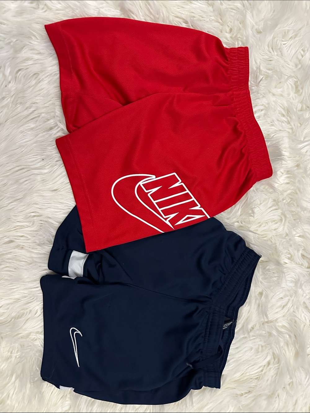 Nike Kids Red and Navy Athletic Shorts Duo